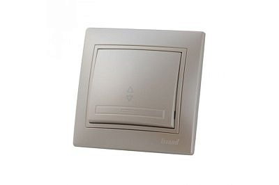 Переключатель 1- клавиша проходной жемчужный белый перламутр 701-3030-105 