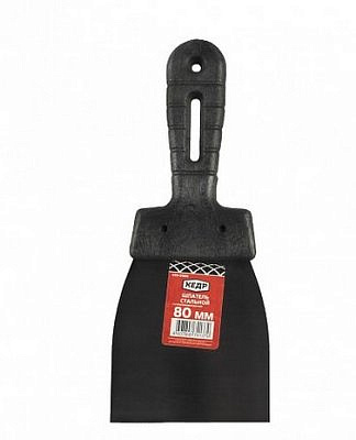 Шпатель нержавеющий  80мм пластмассовая ручка КЕДР 040-0080/26215