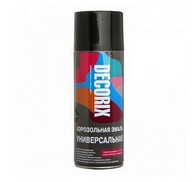 Эмаль аэрозольная DECORIX универсальная черный матовый 520мл 0101-02 DX