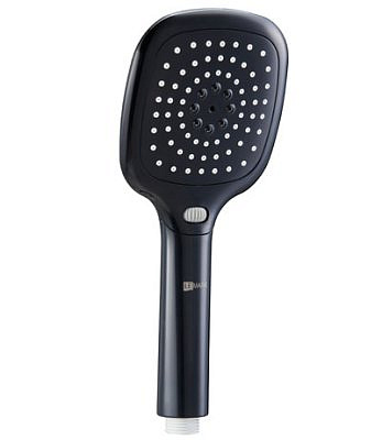 Лейка душевая Lemark LM1013 Black квадратная 3-функции,чёрная 110*253