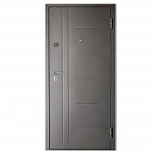 Входная дверь Стандарт Штамп (Лесенка) Антрацит черный/ПВХ Венге (зеркало) 960 правая