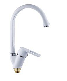 Смеситель для кухни Ростовская Мануфактура SL77W-017F-1 с высоким изливом на гайке