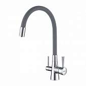 Смеситель для кухни Lemark LM3075 с подключением к фильтру с питьевой водой,хром 