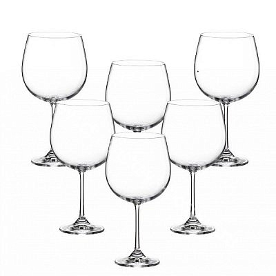 Набор бокалов "Milvus" д/красного вина 6шт. 670мл Cristal Bohemia  91L/1SD22/0/00000/670-662 