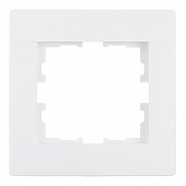 Рамка 1 место , горизонтальная , белая/хром 703-0225-146