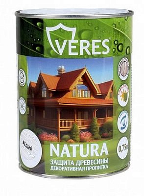 Пропитка VERES NATURA декоративная Белый 0,75л