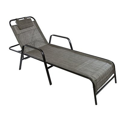 Шезлонг Ш-ТП1 текстиленовый с подлокотниками