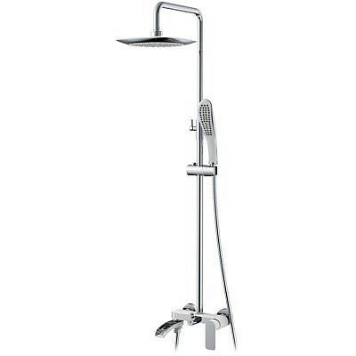 Душевая система Gappo G2448-8 с верхним душем,поворот.излив,белый/хром.