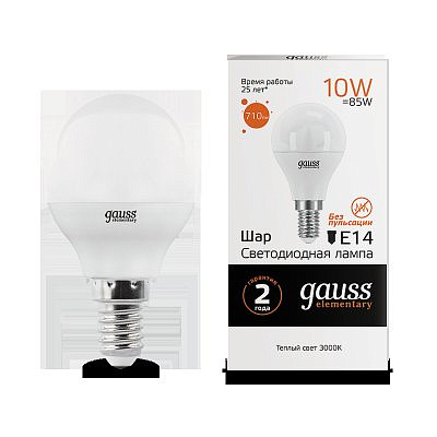 Лампа Gauss LED Globe EL 10W/4100 E14