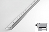 Профиль окантовочный для плитки до 12 мм серебро люкс (ПК 01-12.2700.01Л)