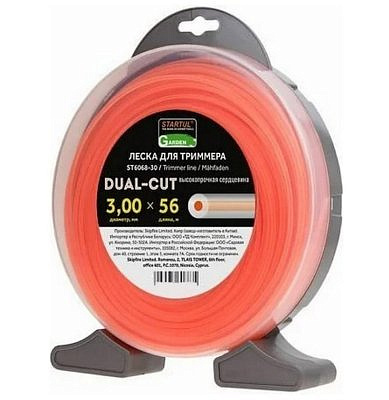 Леска 3.0мм*56м круглое сечение DUAL-CUT STARTUL GARDEN ST6068-30