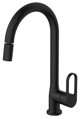 Смеситель для кухни HR519BAR Harbor Black с аэратором, R-излив ESKO