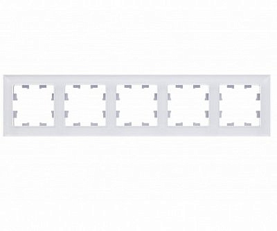 Рамка Nature рамка СУ 5 места стекло белый ATN320105