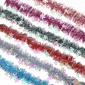 СНОУ БУМ Мишура с резными снежинками, 200х9см, ПВХ, 6 цветов 377-476