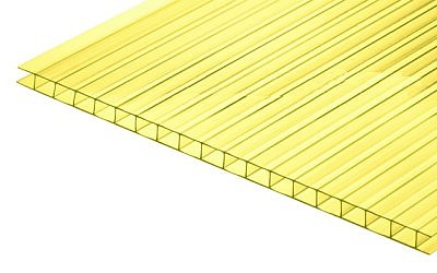 Поликарбонат Желтый  4мм (6м) EuroTek