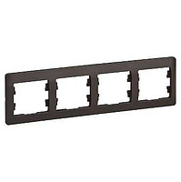 Рамка 4 места , горизонтальная , шоколад SchE GSL000804