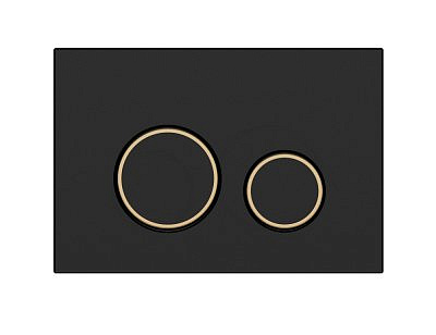 Кнопка Cersanit Twins для Link Prol Vector, Hi-Tec пластик черный матовый с рамкой