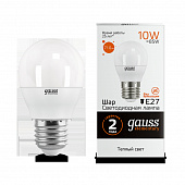Лампа Gauss LED Globe EL 10W/3000 E27