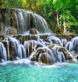 Фотообои Хрустальные водопады 200*270 камушек