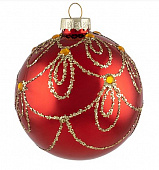 Шар "Ожерелье" SYBLQA-0523106, 8см, цвет красный