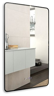 Зеркало Инканто-Черный/Incanto 600х1000 Black (черный декор,бесконтактныйсенсор) 