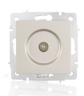 Розетка механизм ТВ проходная титан 742-3788-129