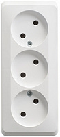 Розетка 3-ая ОП 16А б/з белая SchE PA16-009B