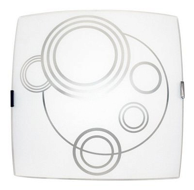 Светильник ЭЛЕТЕХ  Галактика 300х300 НПБ 09-60-003 М83 матовый белый/клипсы штамп металлик ИМ 