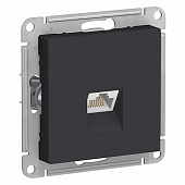 Механизм розетки компьютерной 1 место 1xRJ45 Cat.5 Schneider Electric ATLASDESIGN карбон ATN001083