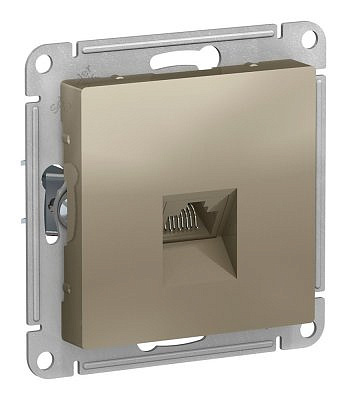 Механизм розетки компьютерной 1xRJ45 Cat.5 Schneider Electric ATLASDESIGN, шампань ATN000583
