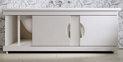 Экран под ванну 1,7 м МДФ купе Monaco Still, белый Alavann