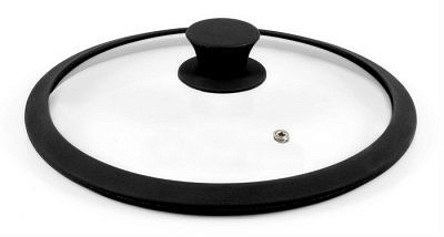 Крышка стеклянн с силикон/обод 26 см черная 4826BL