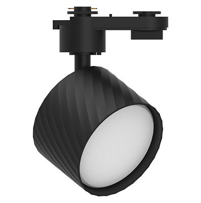 Светильник трековый 125 AL черный трековый под лампу GX53 48777