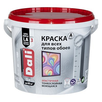 Краска DALI акриловая для обоев высокотиксотропная 5л