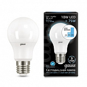 Лампа Gauss 102502210-s LED A60 10w 4100 E27  step dimmable