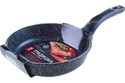 Сковорода антипригарная литая Гранит ТМ Традиция 22см ТГ2221