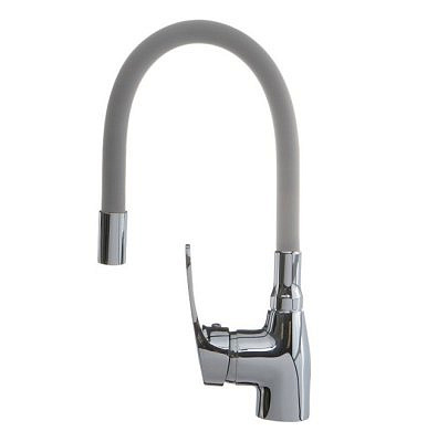 смеситель кухня MELODIA Ostessa картридж д.40мм гибкий излив серый MDV 40615 Gray без гибкой подв 