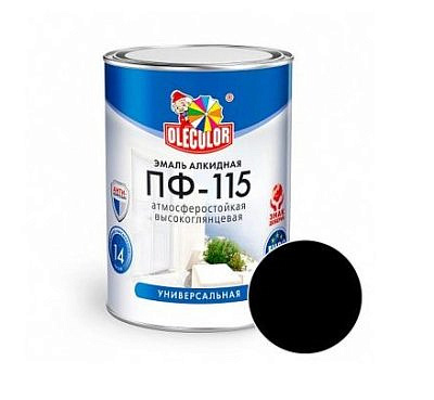 Эмаль ПФ-115 OLECOLOR Черная 2,7кг
