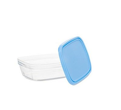 Контейнер FRESHBOX стекло прямоугольный с голубой крышкой 1,1л 9146AM06A1111