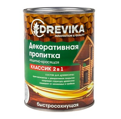 Пропитка декоративная Классик 2в1 бесцветный 0,75л DREVIKA 