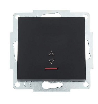 Выключатель механизм проходной с подсветкой 1клавиша титан 3788-114