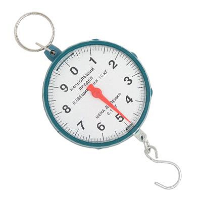 Безмен круглый, нагрузка до 10кг, пластик, арт.СХ-149