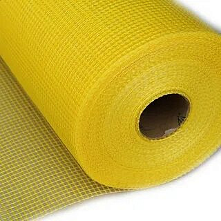 Сетка стройтельная 1000мм*50м 5*5 Фасадная Fiberon желтая (145г*м2) SMF231T/4