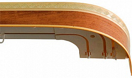 Карниз DDA Орех бежевый 3,60 м 50 мм 3-х. рядные с поворотом 