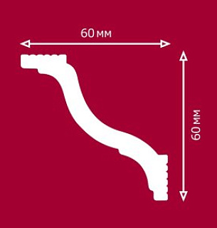 Плинтус потолочный W 60/60