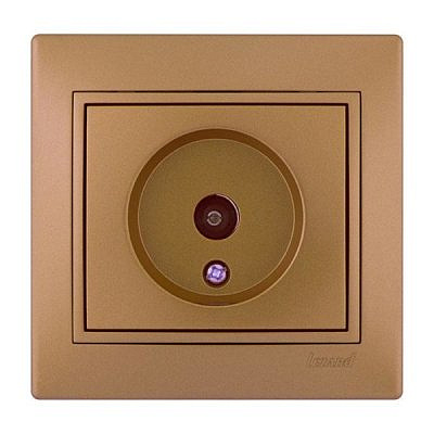 Розетка 701-1313-130 Розетка ТВ оконечная метал.золото  Распродажа