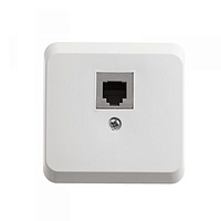 Розетка телеф. 1-м ОП белая SchE TELA-001B