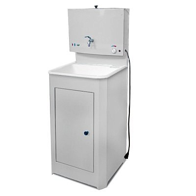 Умывальник дачный Акватекс тумба мойка пластиковая бачок с тэном белый