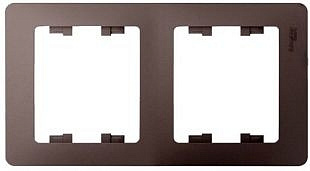 Рамка 2 места , горизонтальная , платина. SchE GSL001202