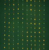 Гирлянда электрическая занавес нить росы 300 LED, 3х3м, 10 нитей, шампань-мульти, 8 режимов, ПВХ прозрачный ,220В СНОУ БУМ 382-093